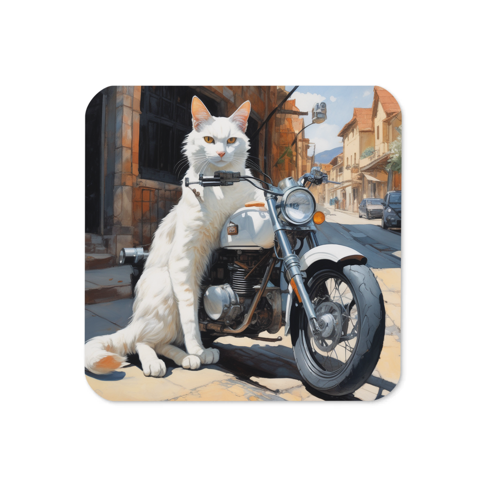 PugMug Custom White Companion Cat Coaster