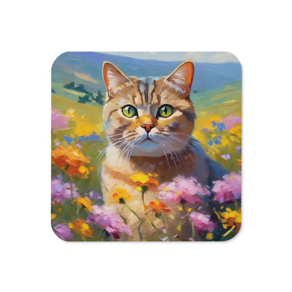 PugMug Custom Tabby British Shorthair Cat Coaster