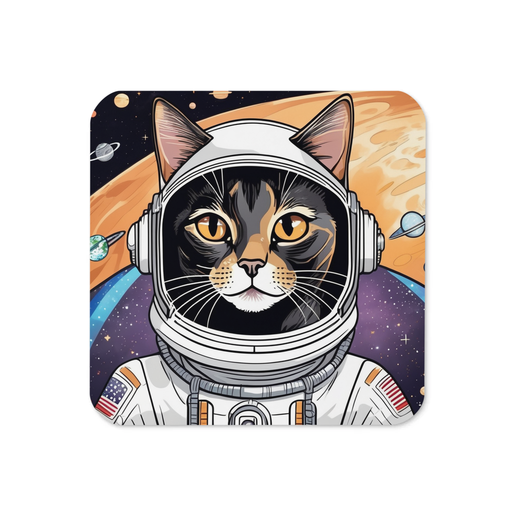 PugMug Custom Black Abyssinian Cat Coaster