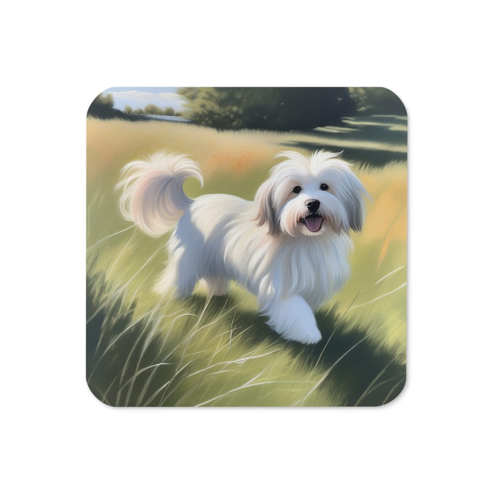 PugMug Custom White Havanese Dog Coaster