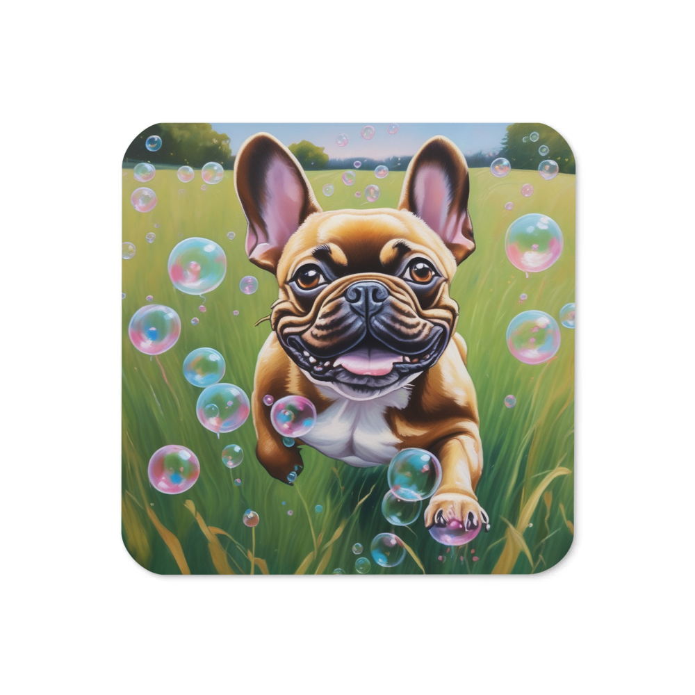 PugMug Custom Tan French Bulldog Coaster