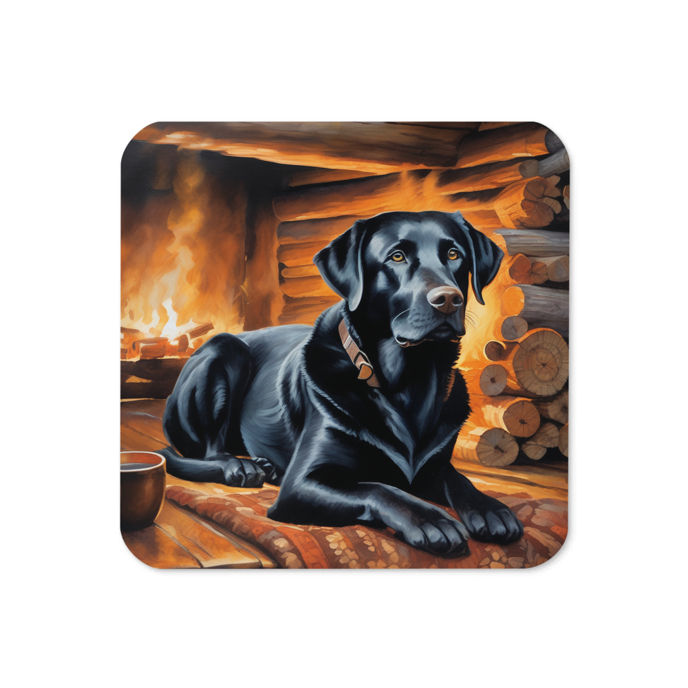 PugMug Custom Black Labrador Retriever Coaster