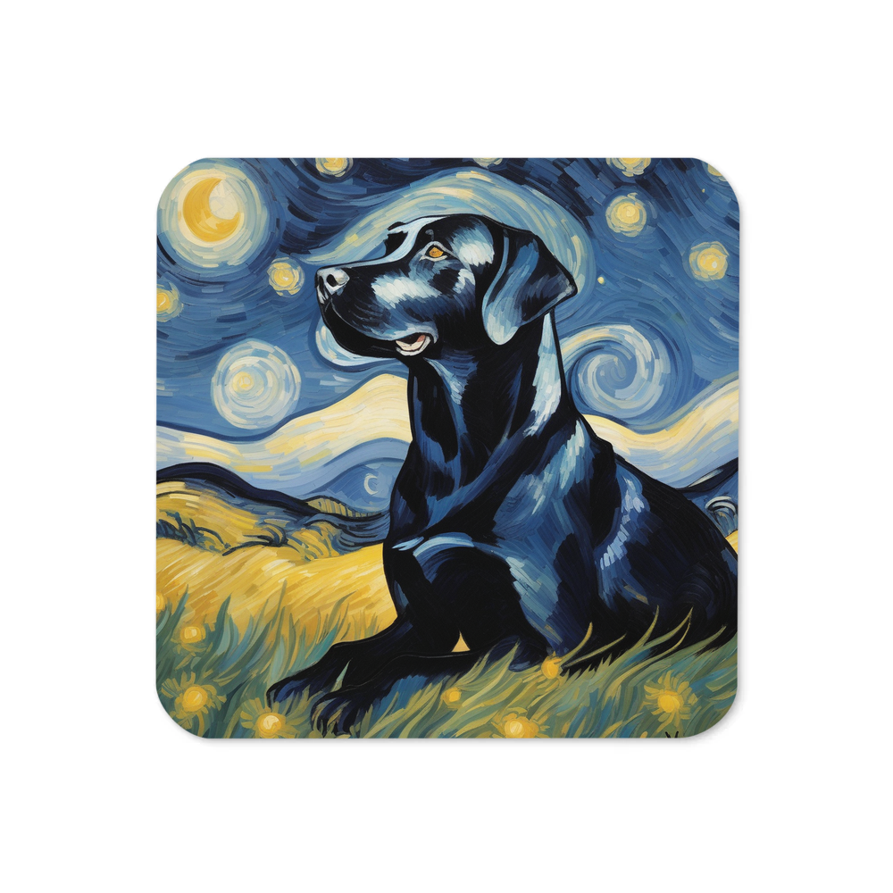 PugMug Custom Black Labrador Retriever Coaster