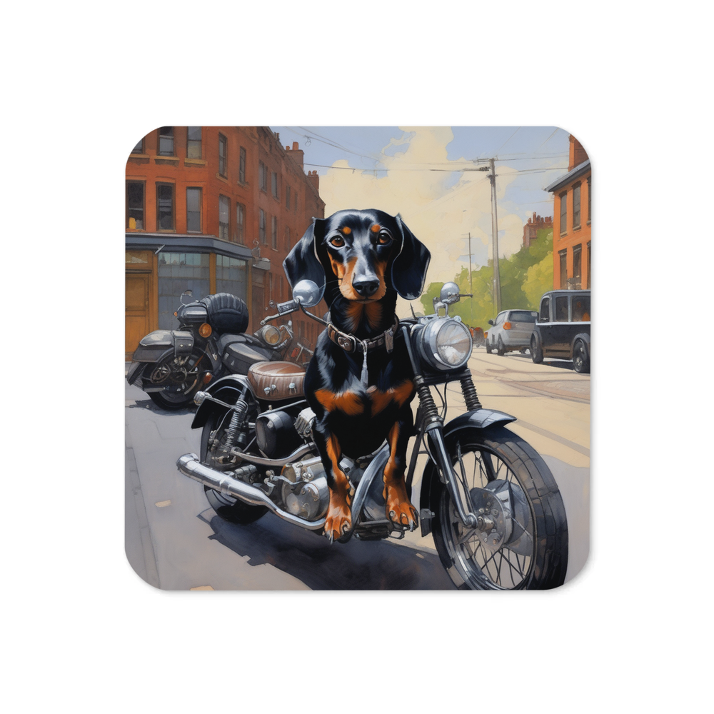 PugMug Custom Black Dachshund Coaster