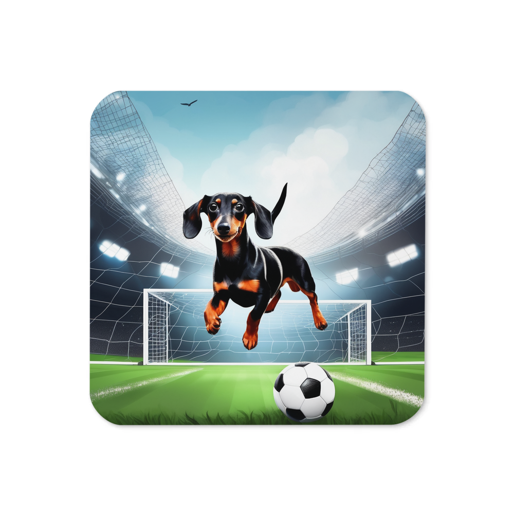 PugMug Custom Black Dachshund Coaster