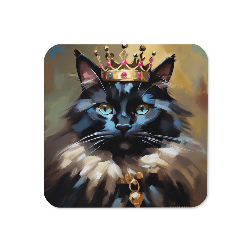 PugMug Custom Black Ragdoll Cat Coaster