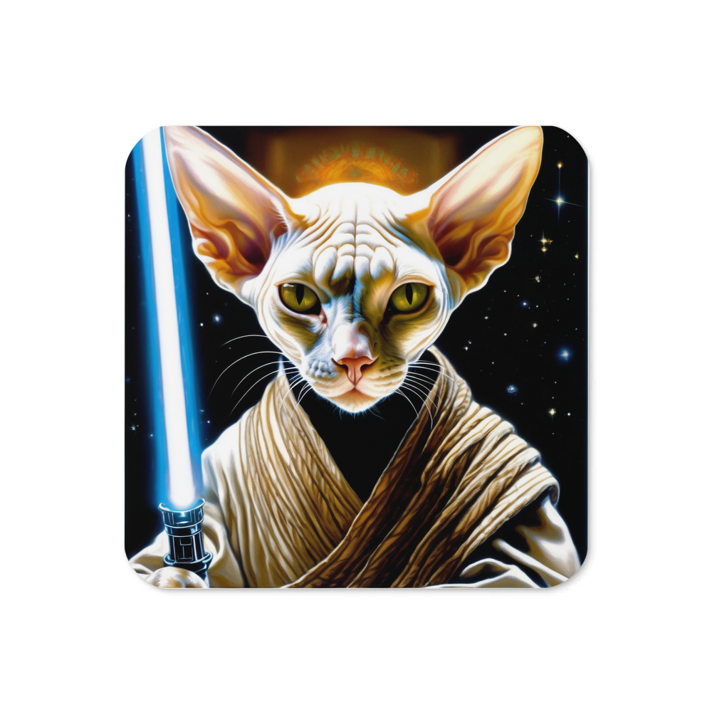 PugMug Custom White Sphynx Cat Coaster