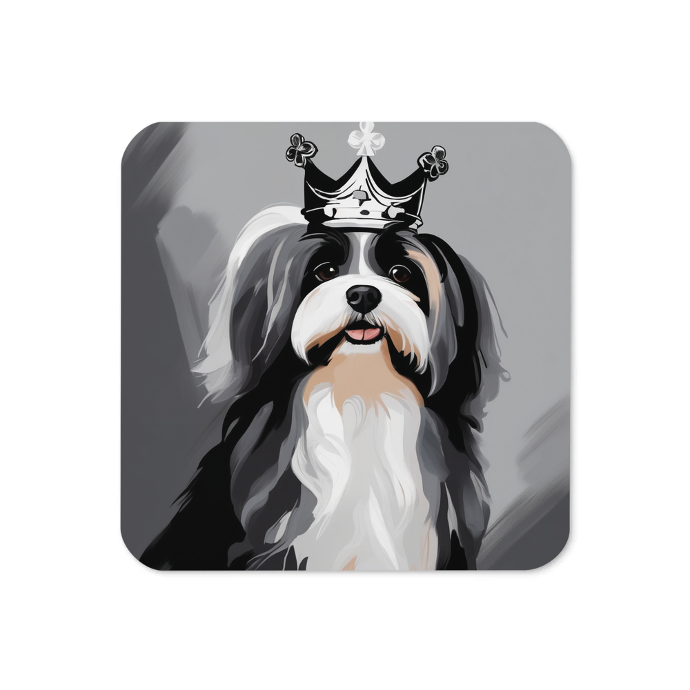 PugMug Custom Black-and-white Havanese Dog Coaster