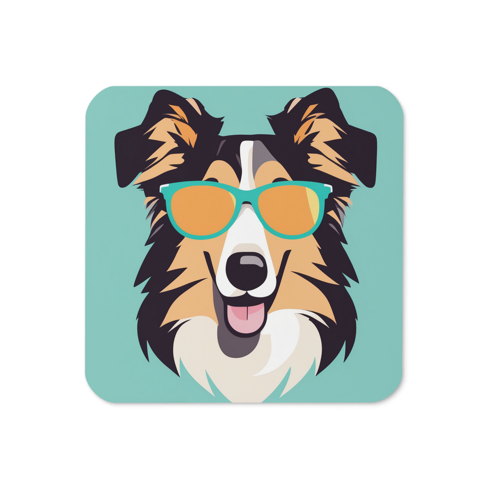 PugMug Custom Collie Coaster