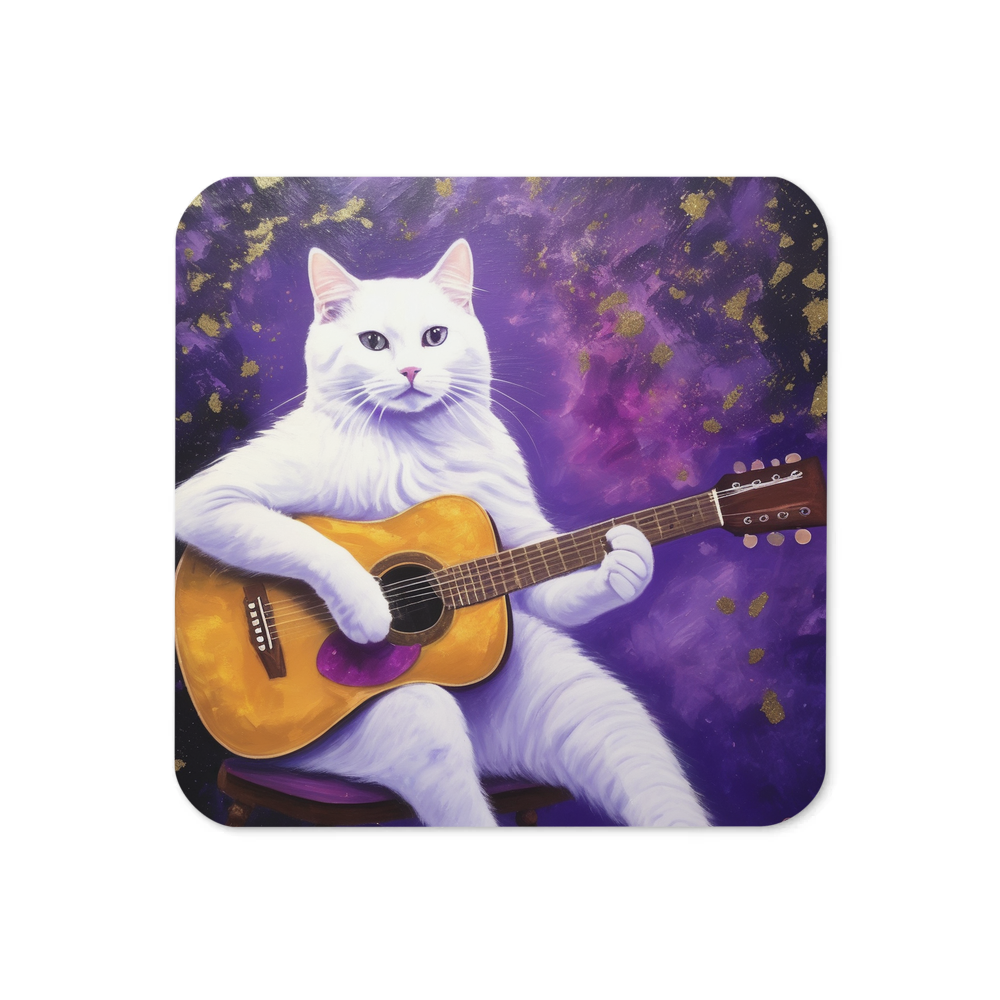 PugMug Custom White Companion Cat Coaster