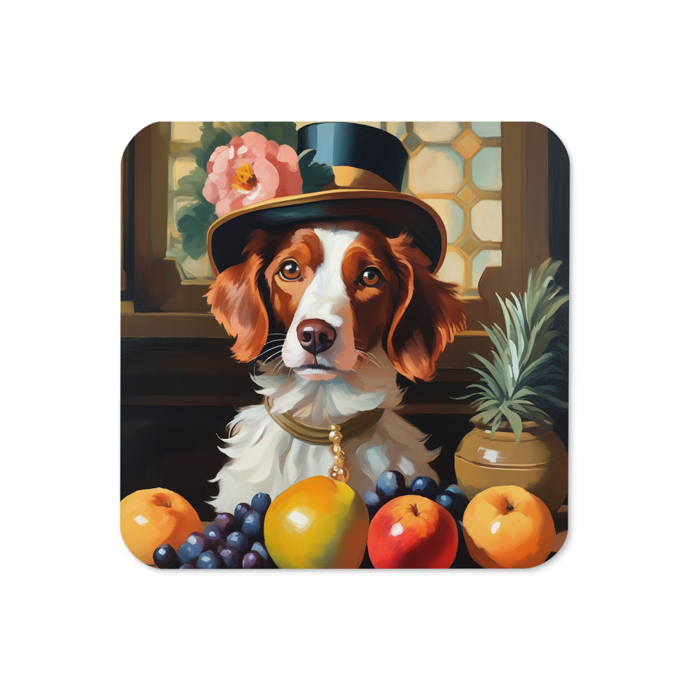 PugMug Custom Brittany Dog Coaster