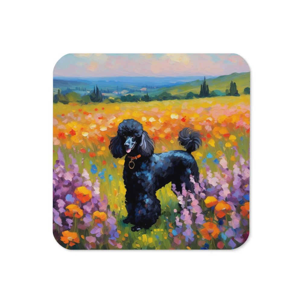 PugMug Custom Black Poodle Coaster