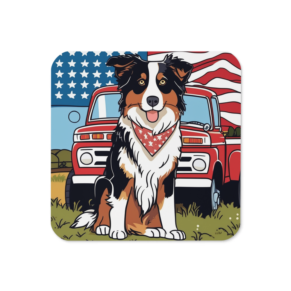 PugMug Custom Australian Shepherd Dog Coaster