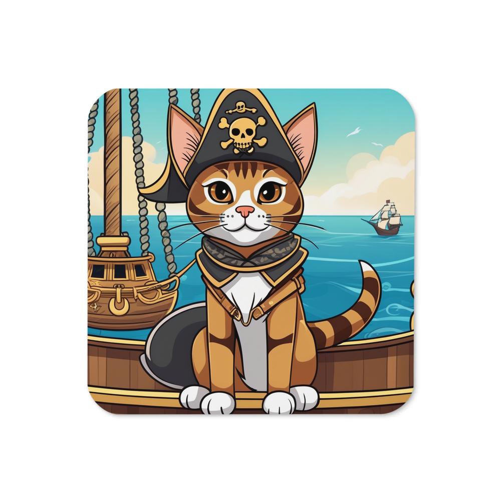 PugMug Custom Tabby Abyssinian Cat Coaster