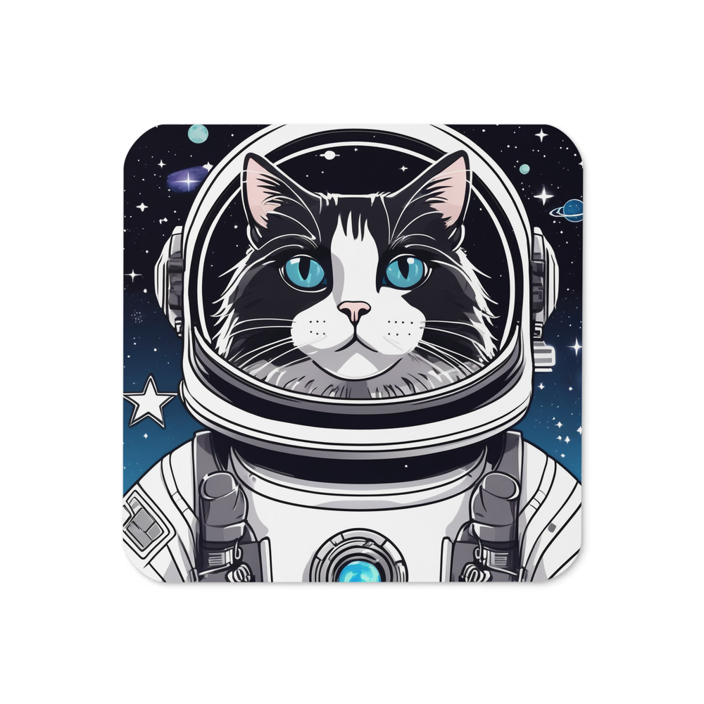 PugMug Custom Black Ragdoll Cat Coaster