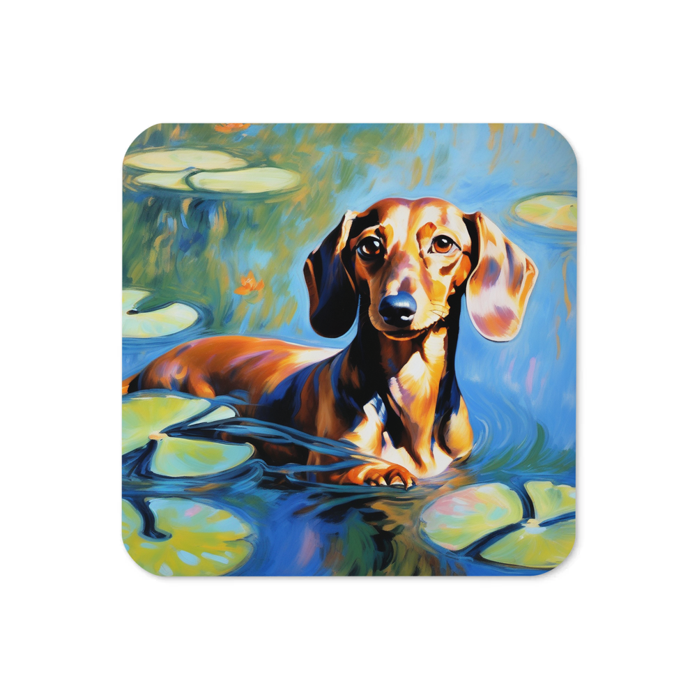 PugMug Custom Tan Dachshund Coaster
