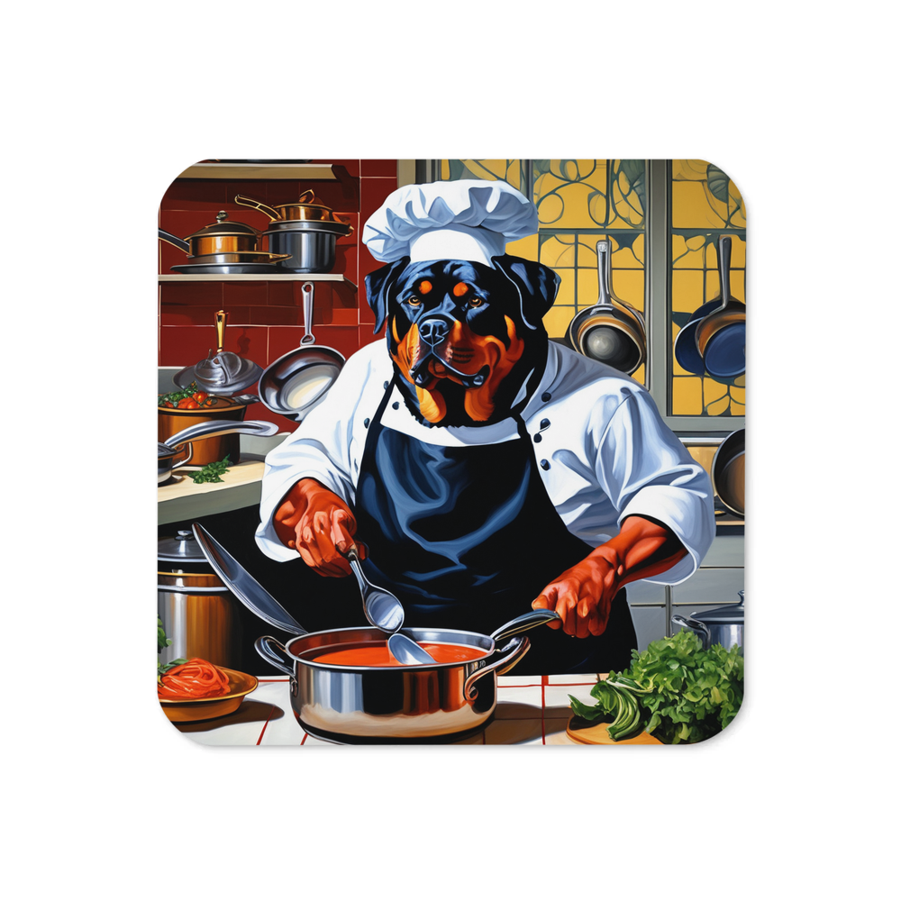 PugMug Custom Rottweiler Coaster