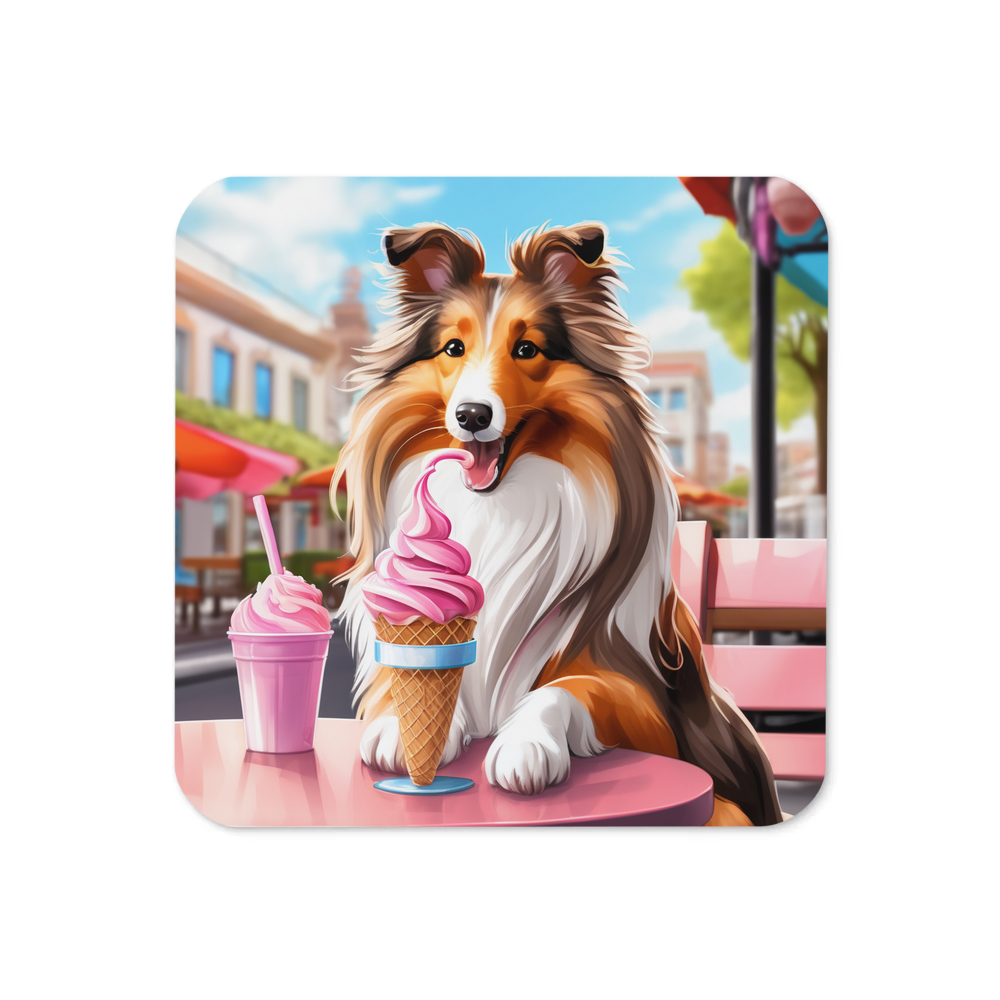 PugMug Custom Shetland Sheepdog Coaster