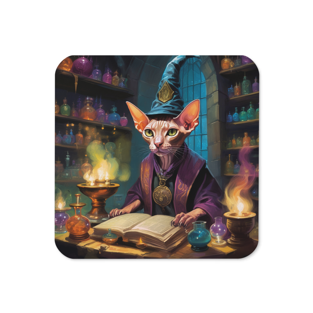 PugMug Custom Tabby Sphynx Cat Coaster