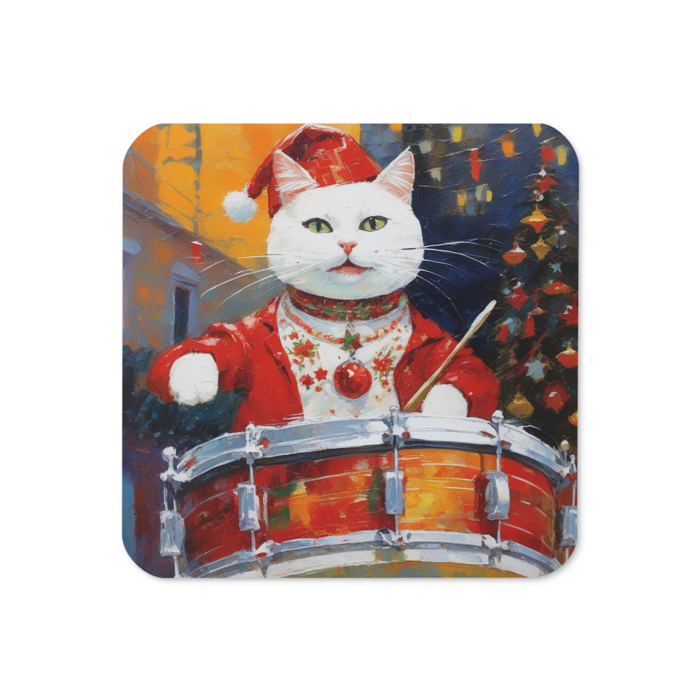 PugMug Custom White Companion Cat Coaster