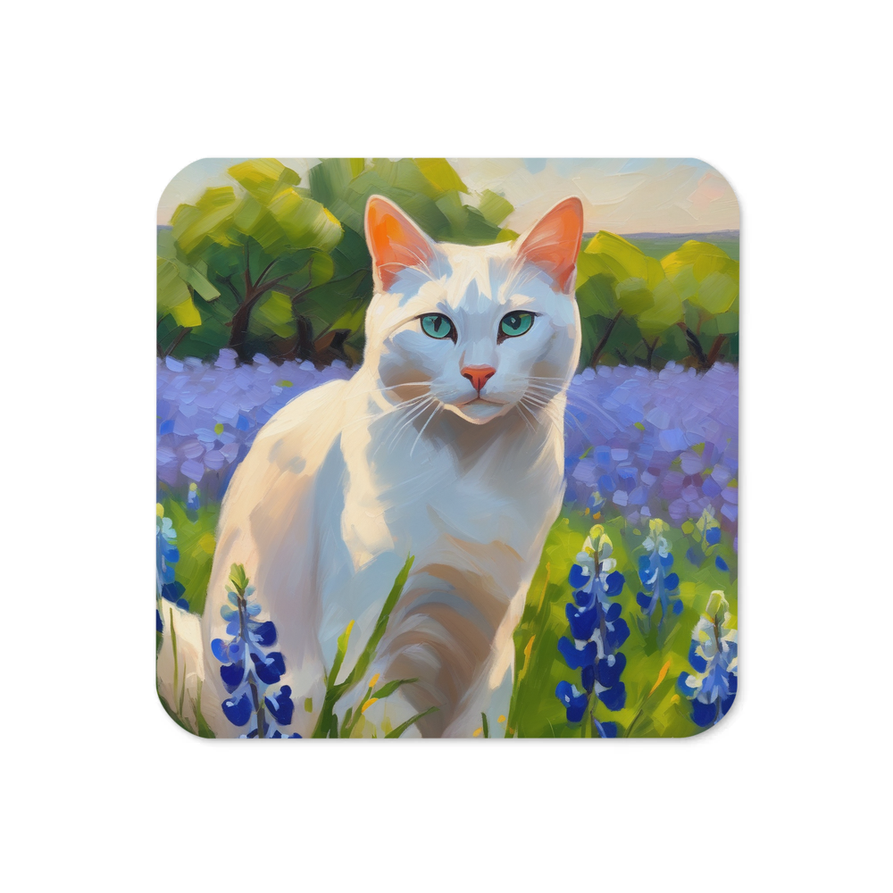 PugMug Custom White Companion Cat Coaster