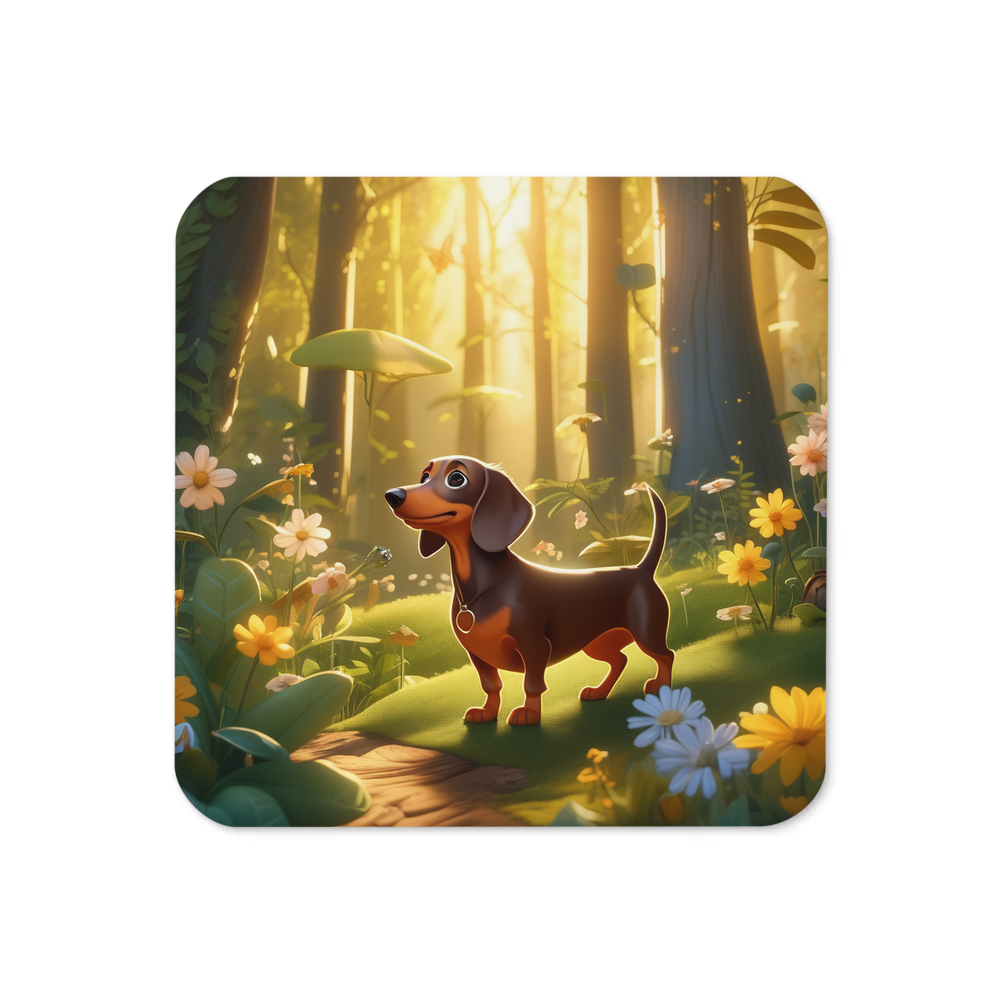 PugMug Custom Tan Dachshund Coaster