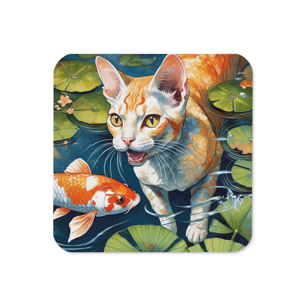 PugMug Custom Tabby Devon Rex Cat Coaster