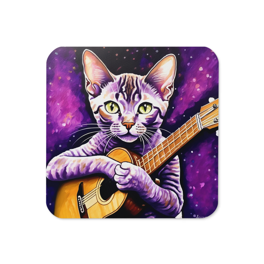 PugMug Custom Tabby Devon Rex Cat Coaster