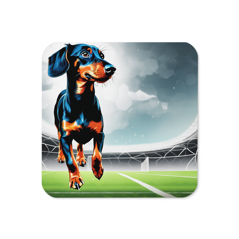 PugMug Custom Black Dachshund Coaster