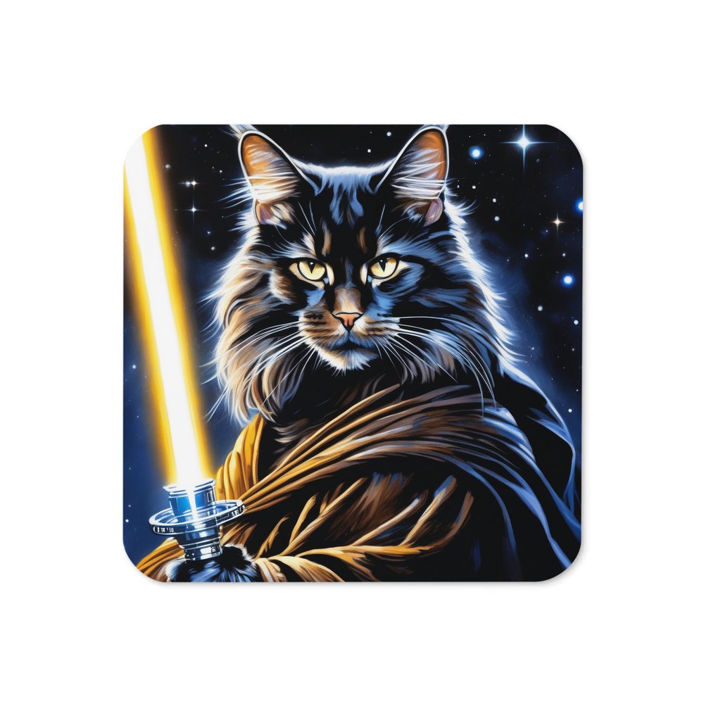 PugMug Custom Black Maine Coon Cat Coaster