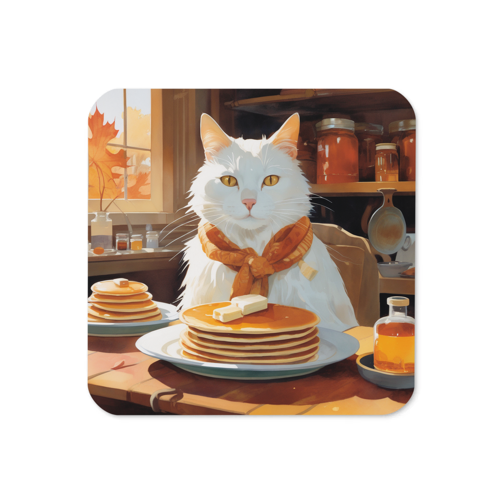 PugMug Custom White Companion Cat Coaster