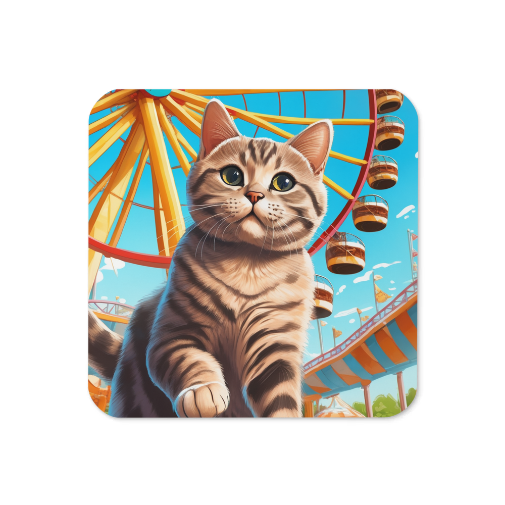 PugMug Custom Tabby British Shorthair Cat Coaster
