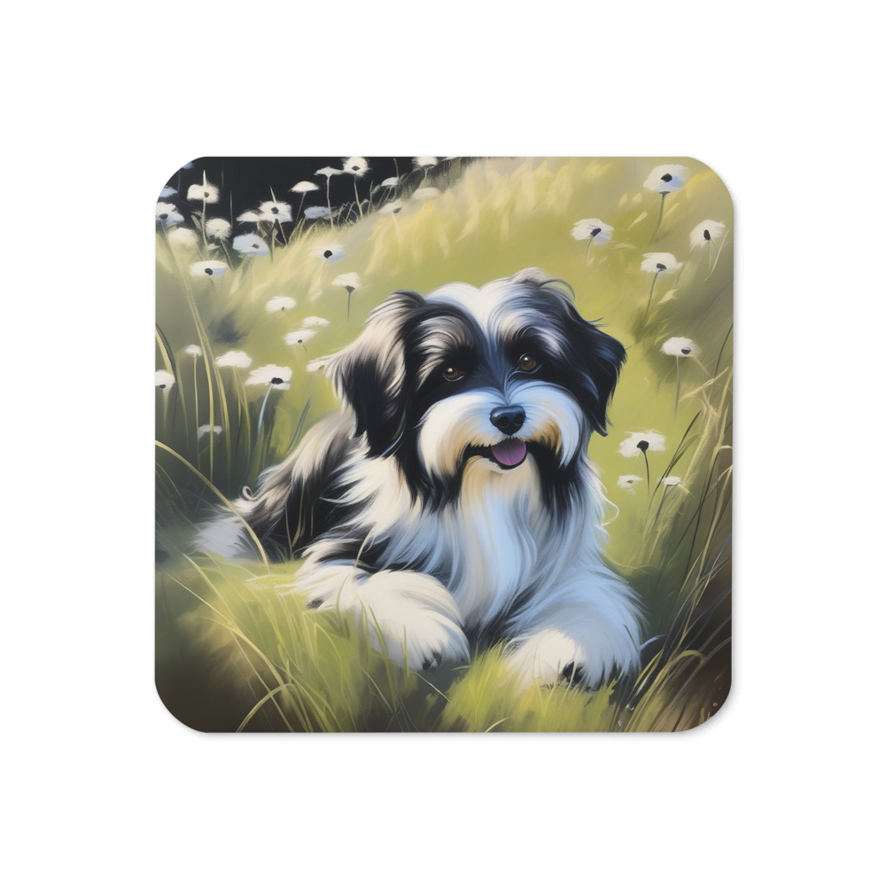 PugMug Custom Black-and-white Havanese Dog Coaster