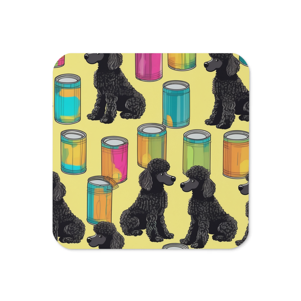 PugMug Custom Black Poodle Coaster
