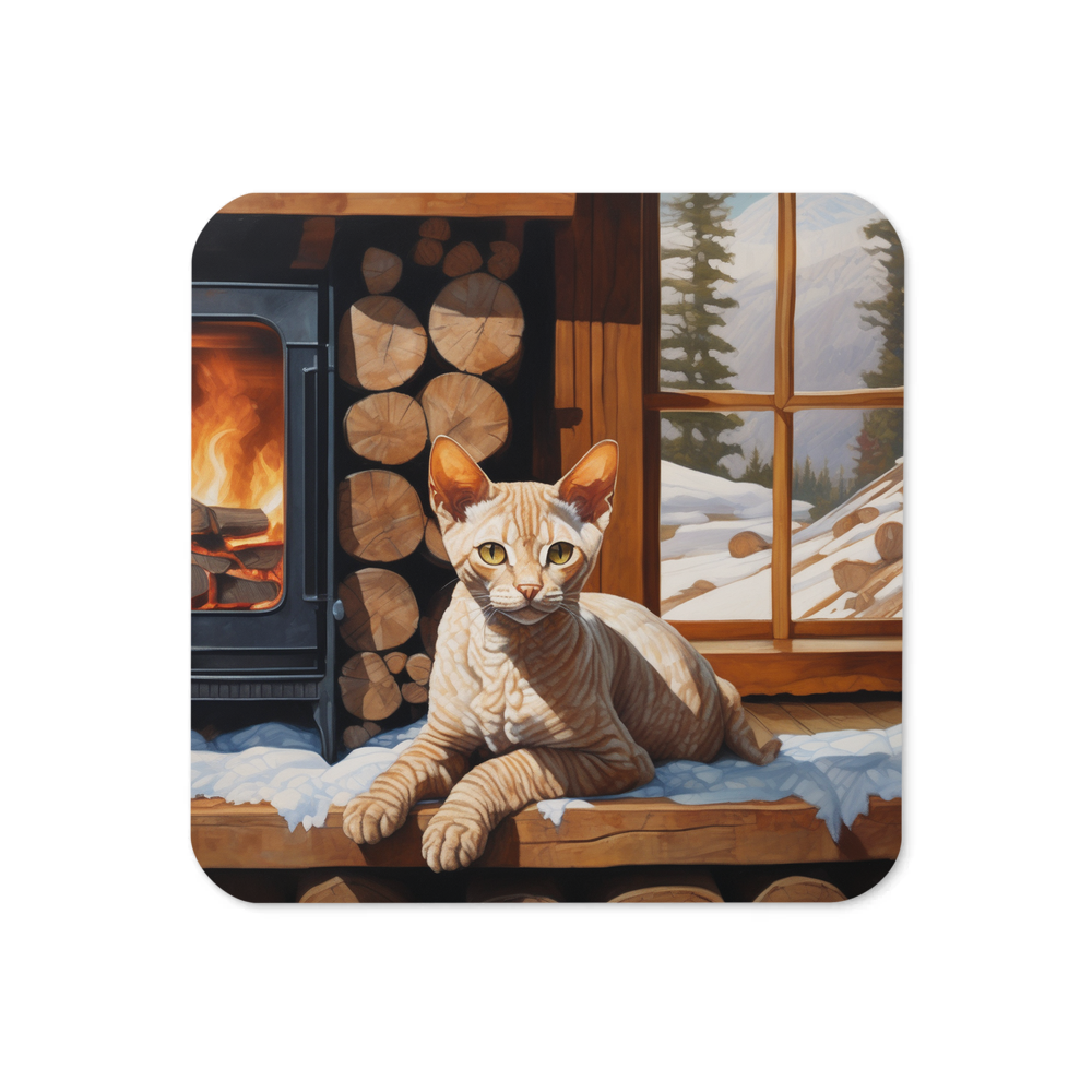 PugMug Custom Tabby Devon Rex Cat Coaster