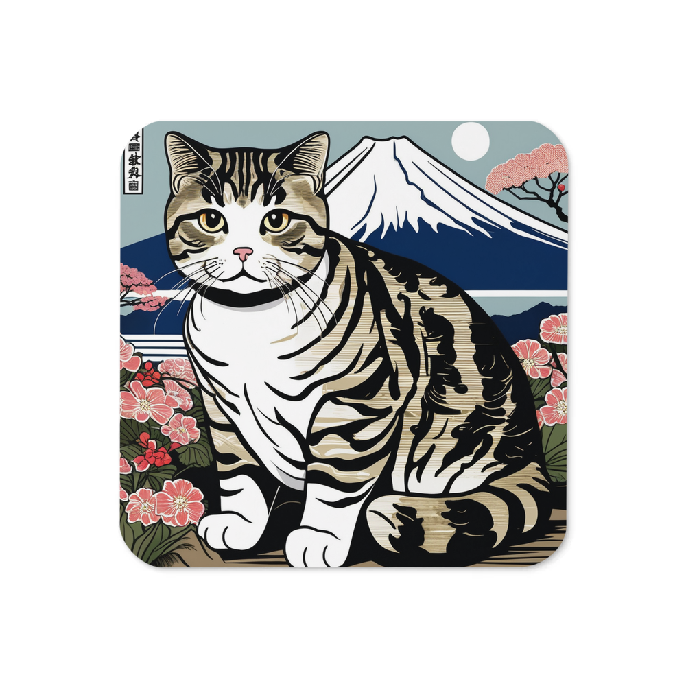 PugMug Custom Tabby Scottish Fold Cat Coaster