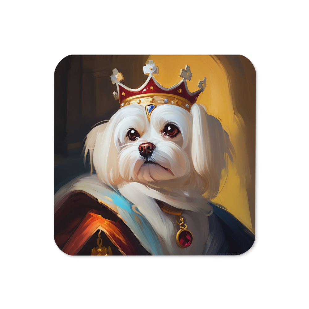 PugMug Custom Maltese Dog Coaster