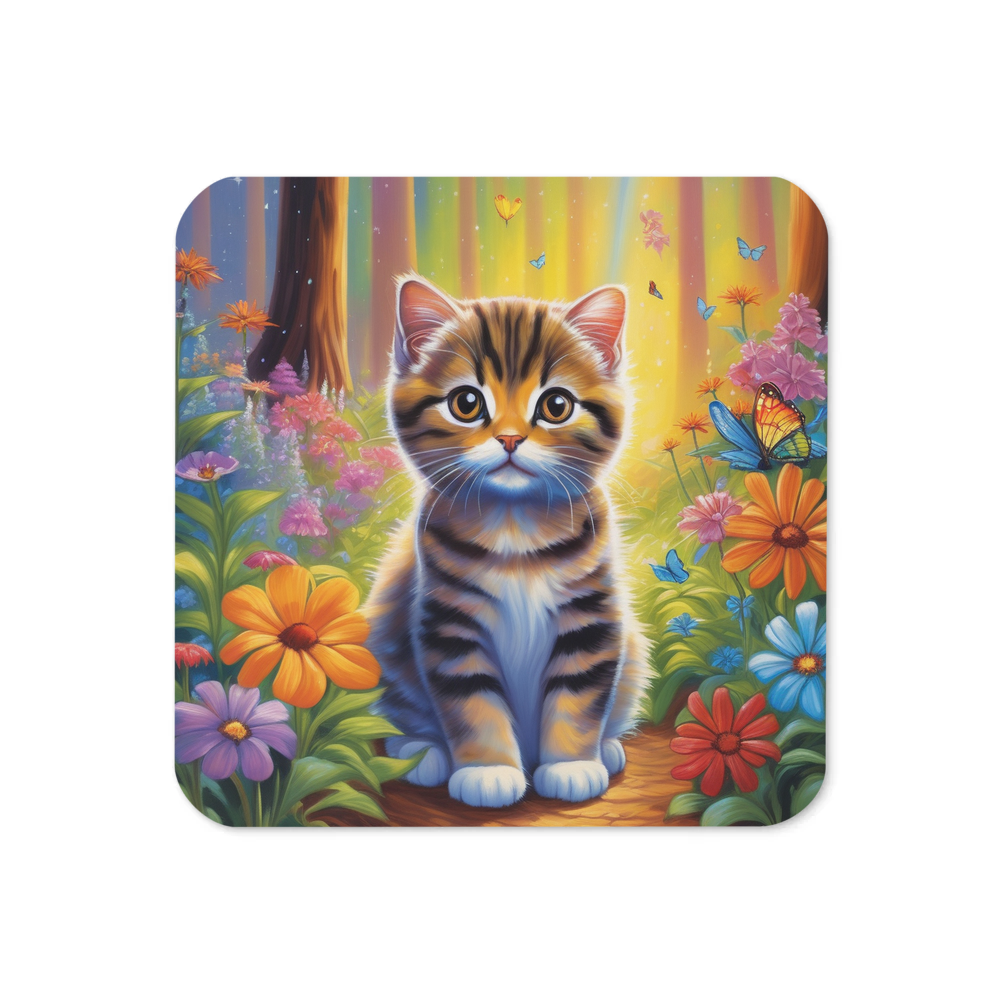 PugMug Custom Tabby Scottish Fold Cat Coaster