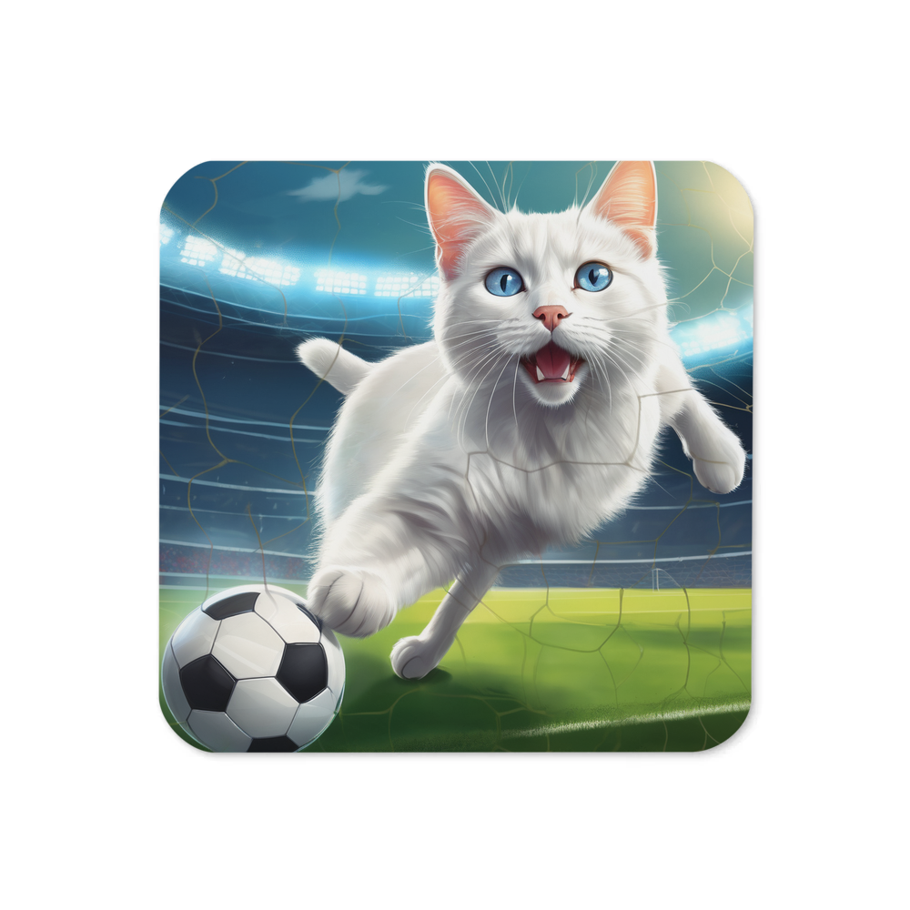 PugMug Custom White Companion Cat Coaster