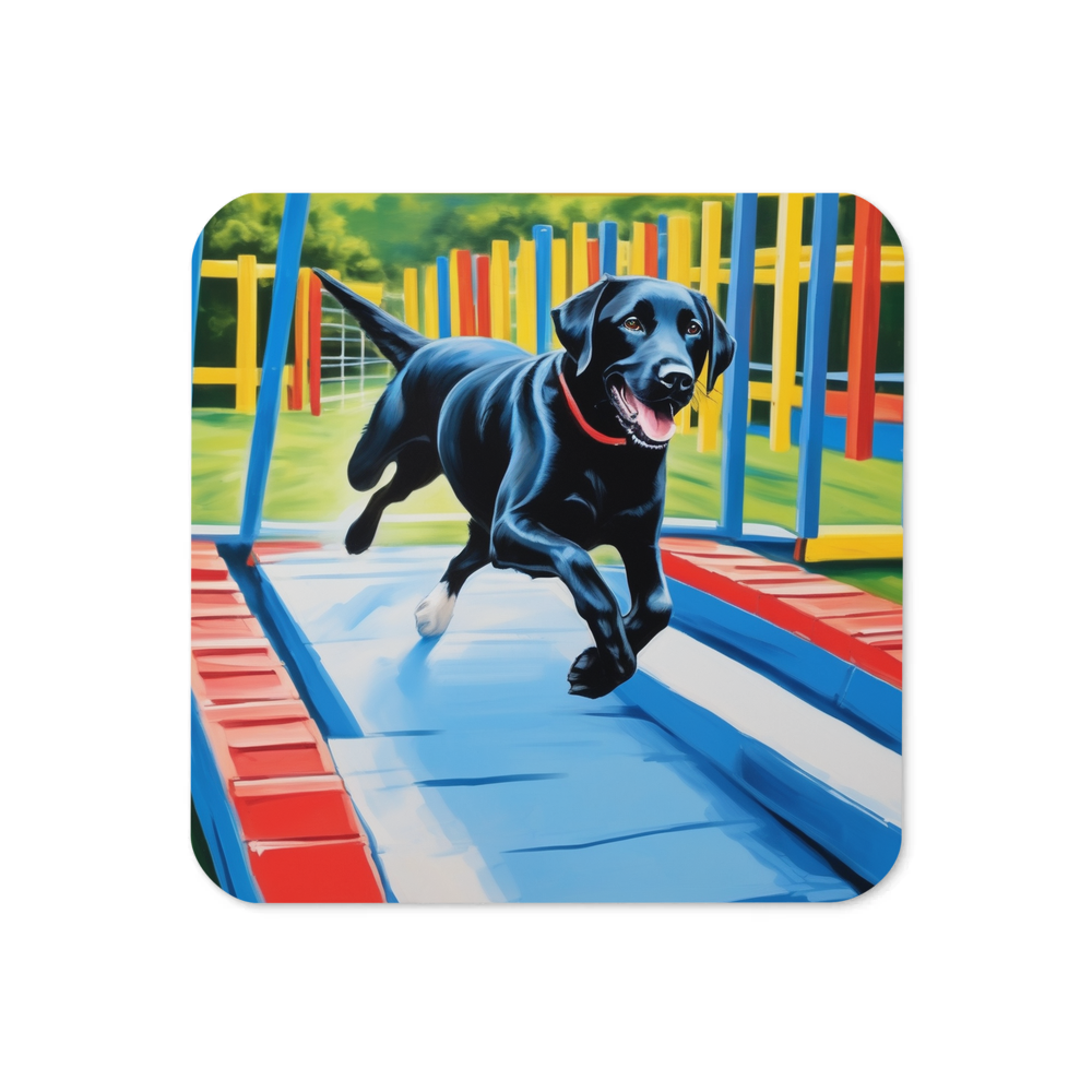 PugMug Custom Black Labrador Retriever Coaster