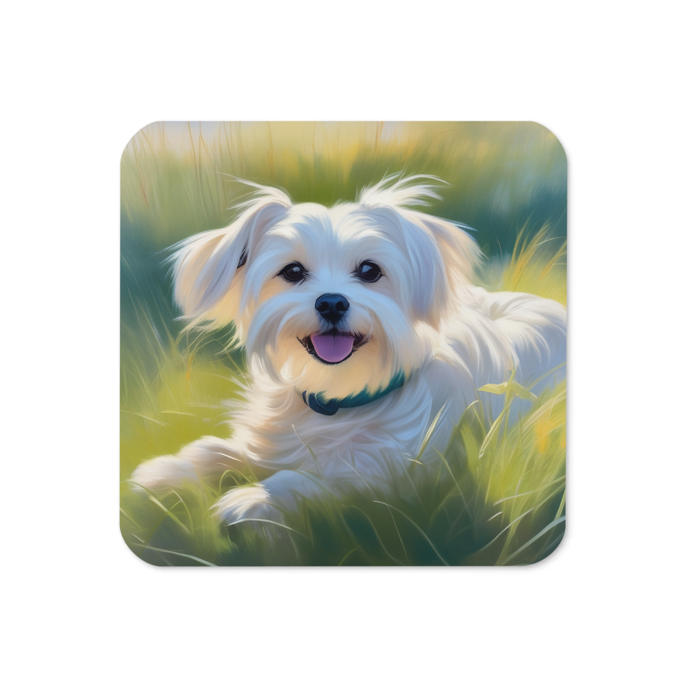 PugMug Custom Maltese Dog Coaster