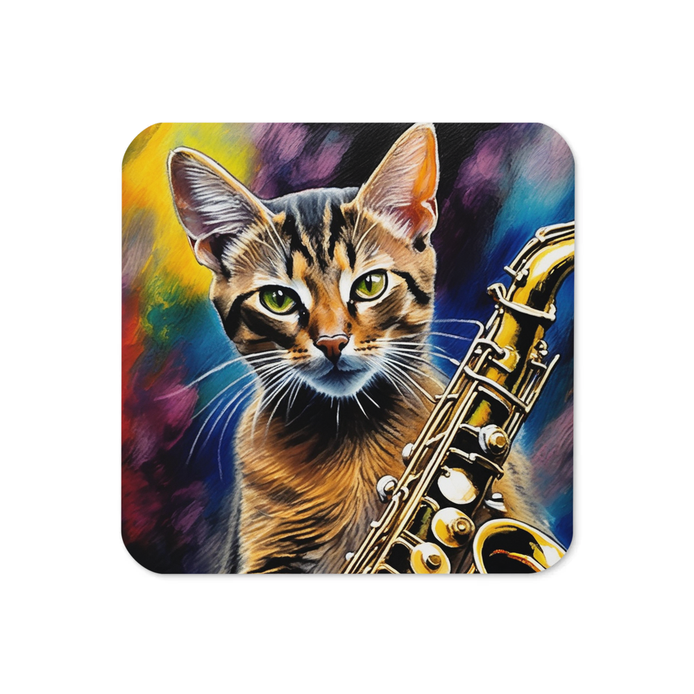 PugMug Custom Tabby Abyssinian Cat Coaster