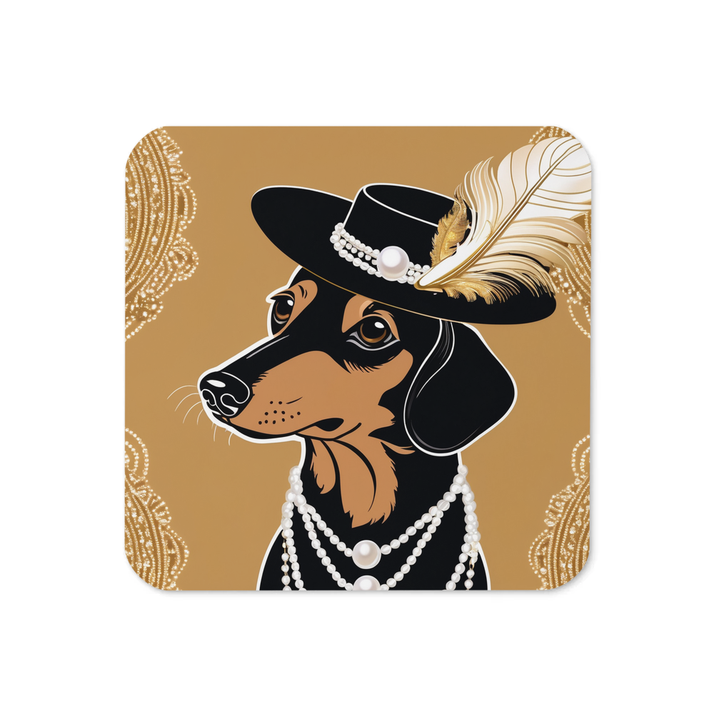 PugMug Custom Tan Dachshund Coaster