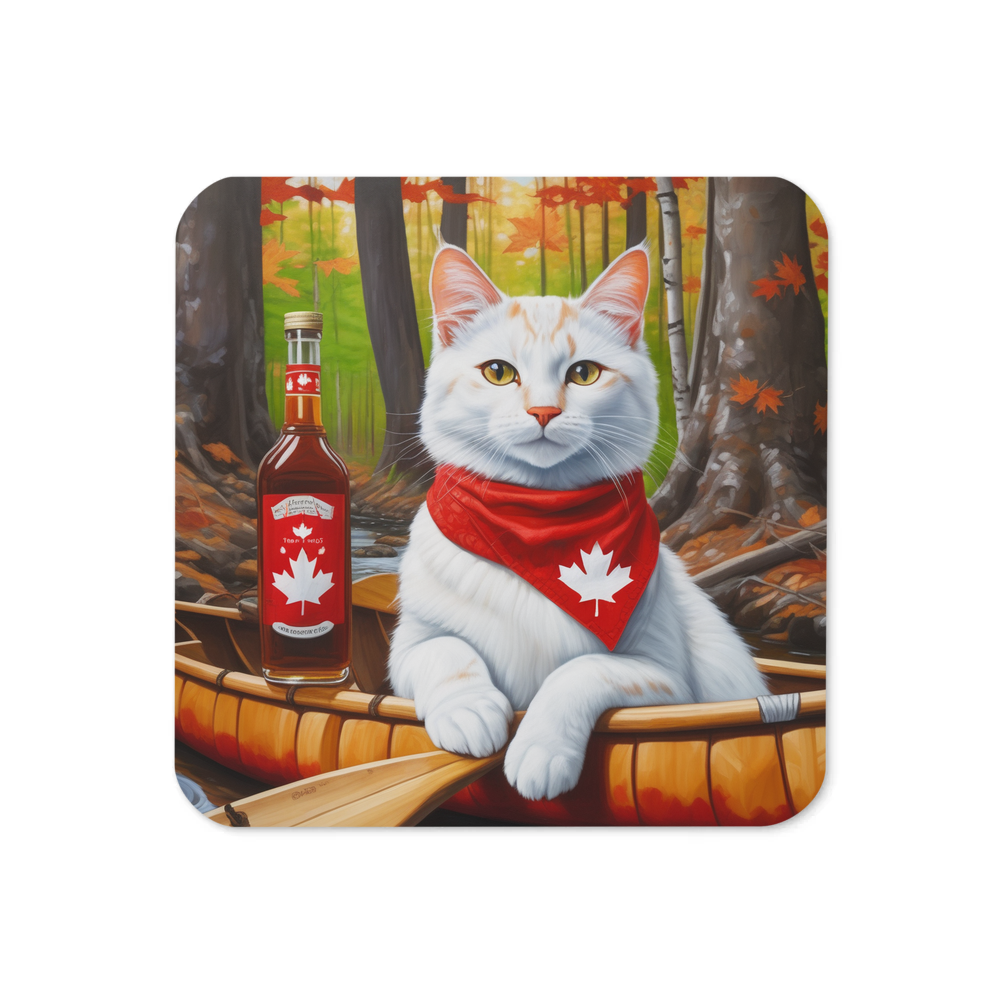 PugMug Custom White Companion Cat Coaster