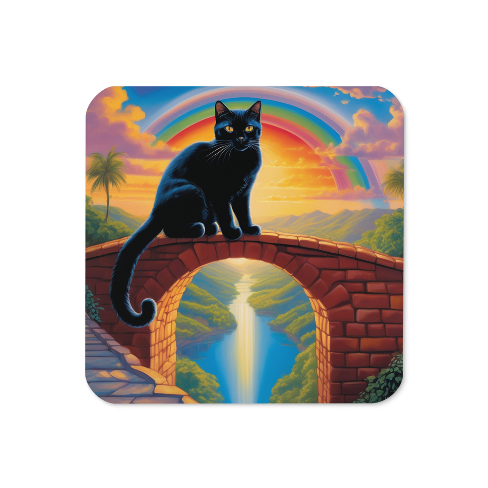 PugMug Custom Black Exotic Cat Coaster
