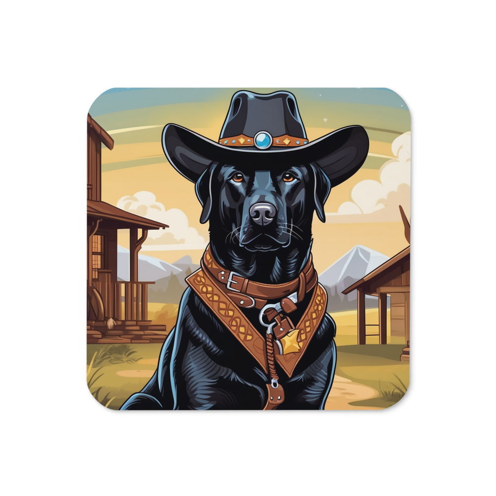 PugMug Custom Black Labrador Retriever Coaster