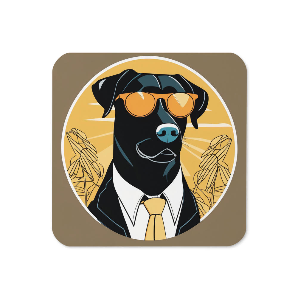 PugMug Custom Black Labrador Retriever Coaster