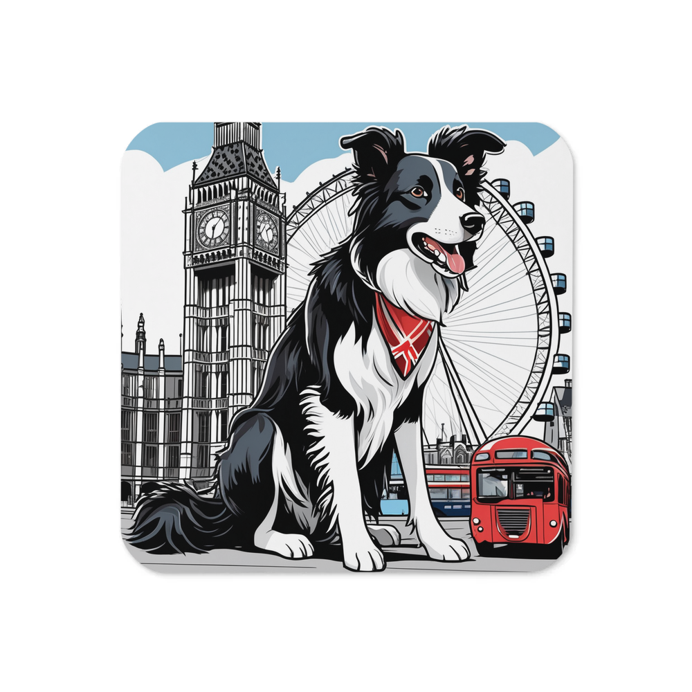 PugMug Custom Border Collie Coaster
