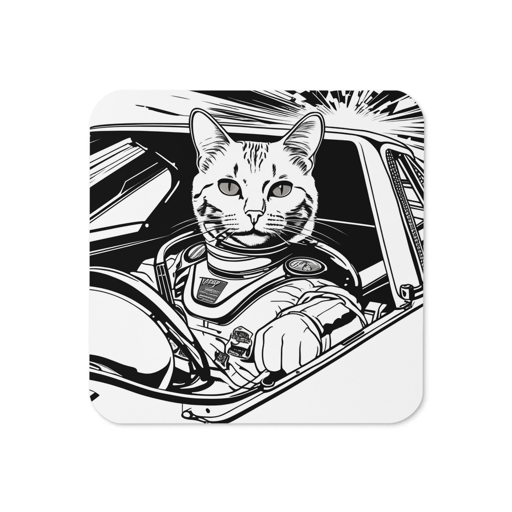 PugMug Custom White Companion Cat Coaster