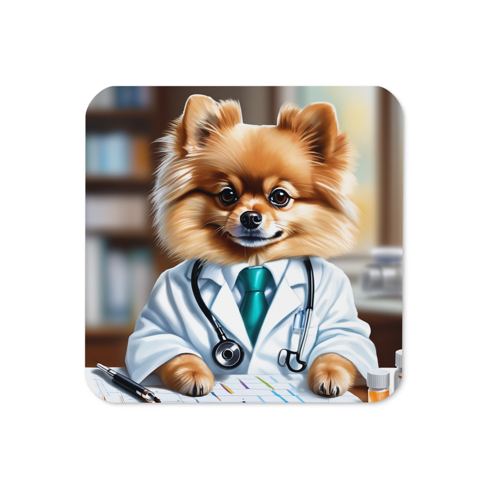 PugMug Custom Tan Pomeranian Coaster